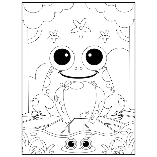 Desenhos de sapos para colorir para crianças