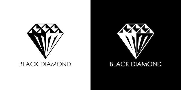 Desenhos de vetor de logotipo de diamante negro