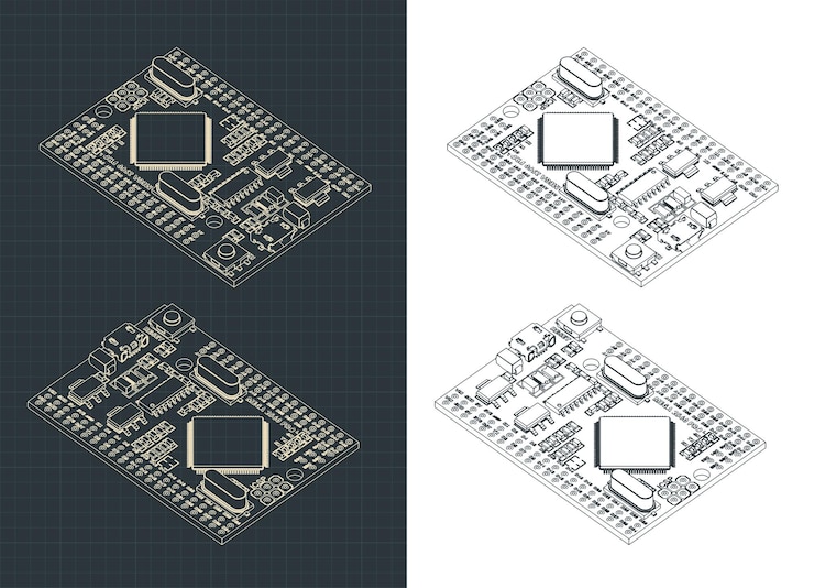 Vetor desenhos do arduino mega pro