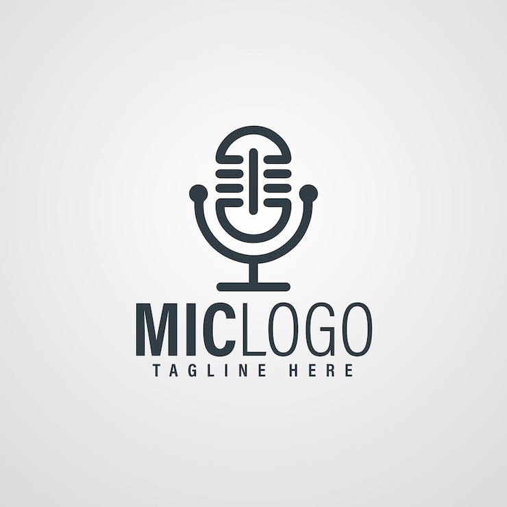 Vetor desenhos do logotipo do microfone