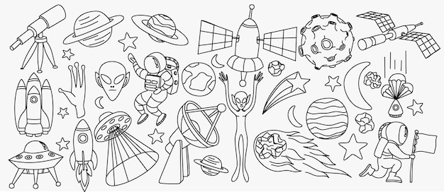 Desenhos espaciais definidos astronomy cosmic sketches