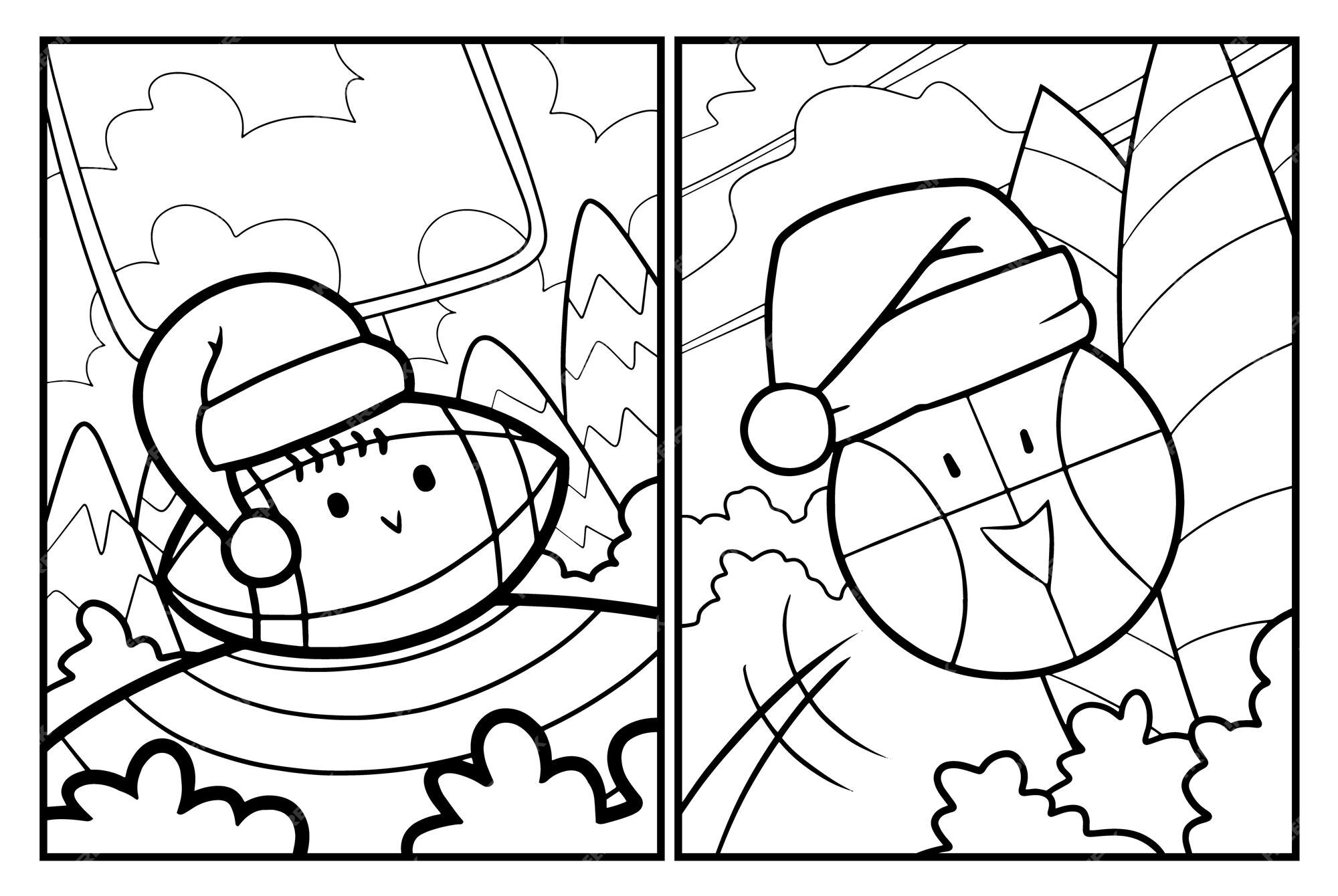 Desenhos de compota de natal kawaii e desenhos para colorir de pão