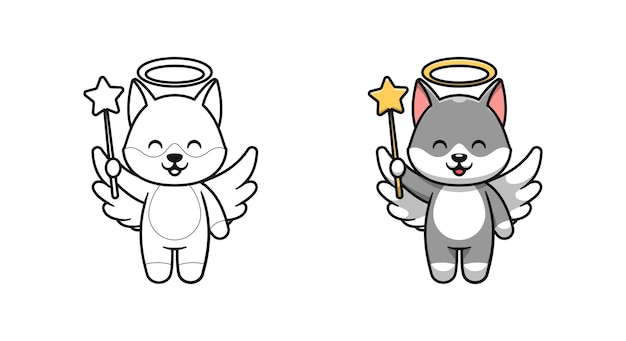 Desenhos de A menina lobo é um anjo para colorir - Desenhos para