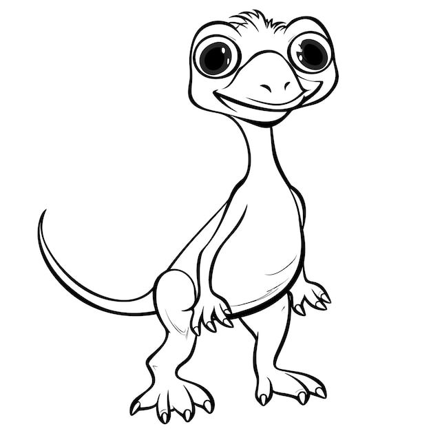 Desenhos para colorir compsognathus vetor animais