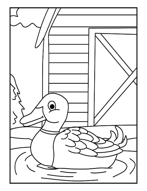 Desenhos para colorir de desenho de um pato para colorir online  