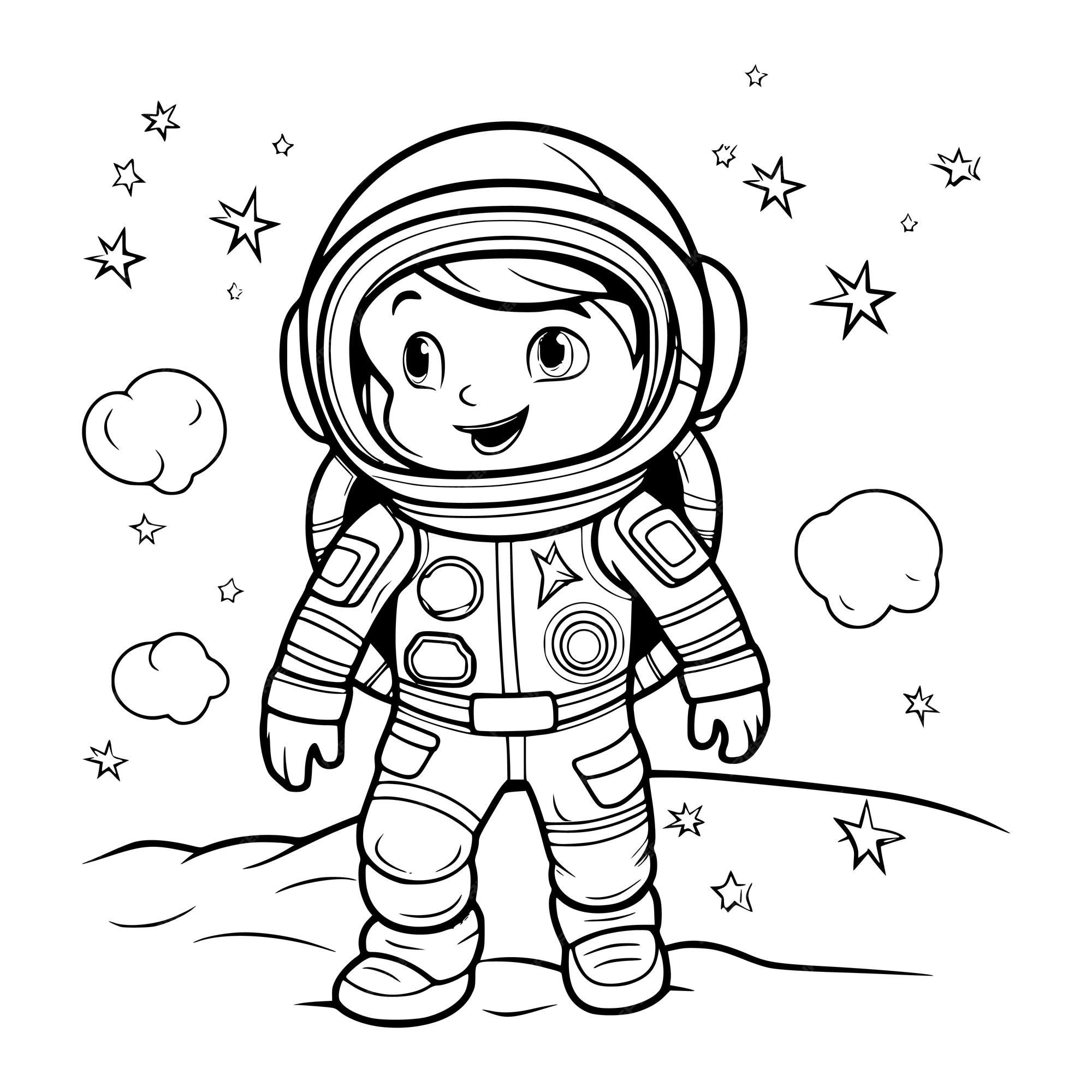 Desenhos de Astronautas para Colorir