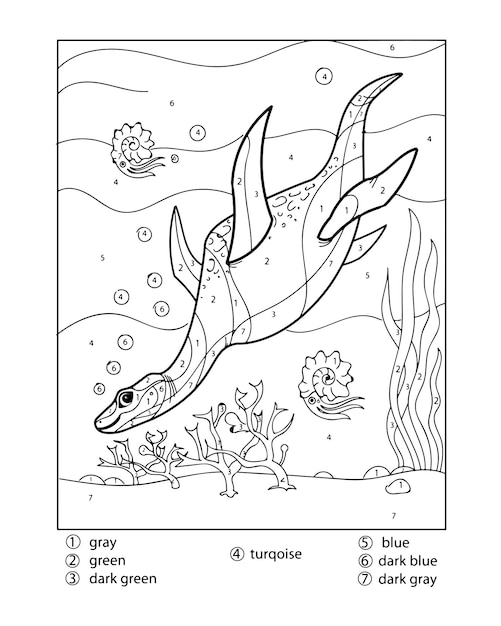 desenho de dinossauro para colorir 17673988 Vetor no Vecteezy