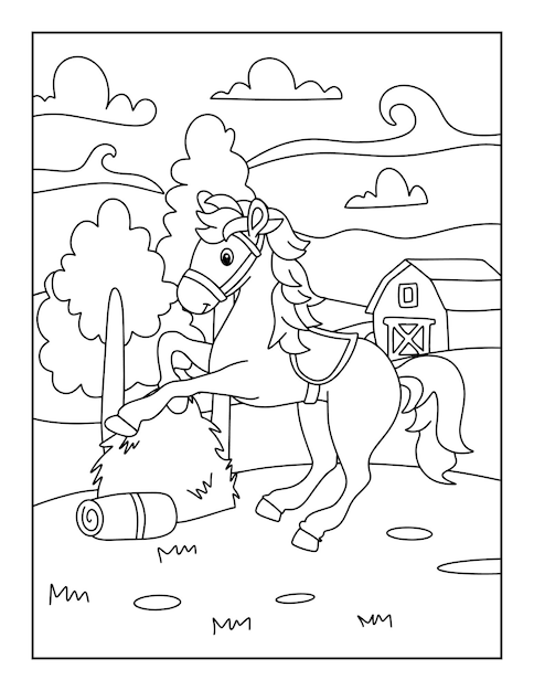 Desenhos para colorir de cavalos imprimíveis para crianças