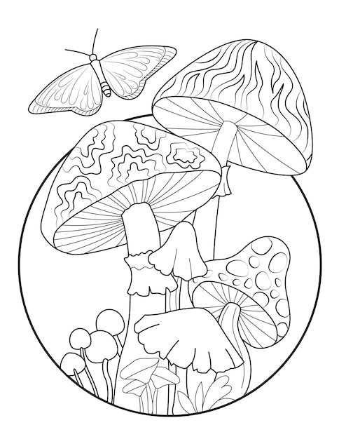 Desenhos para Colorir: Desenho de Cogumelo para salvar, imprimir e pintar,  colorir desenhos infantis de cogumelos.