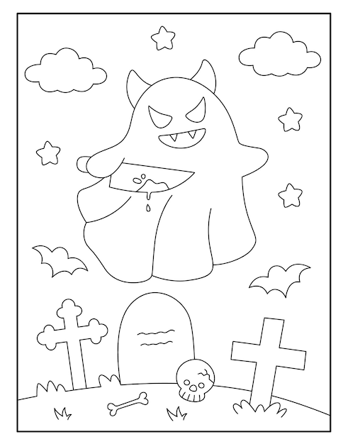 Desenhos para colorir de halloween para crianças