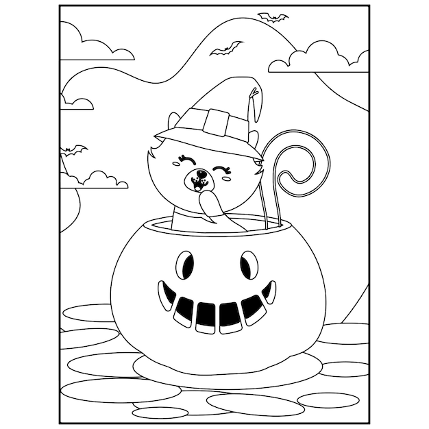 Desenhos para Colorir de Halloween para Crianças