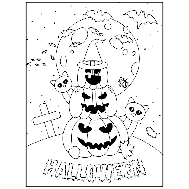 Os melhores desenho para pintar Halloween. – Discite