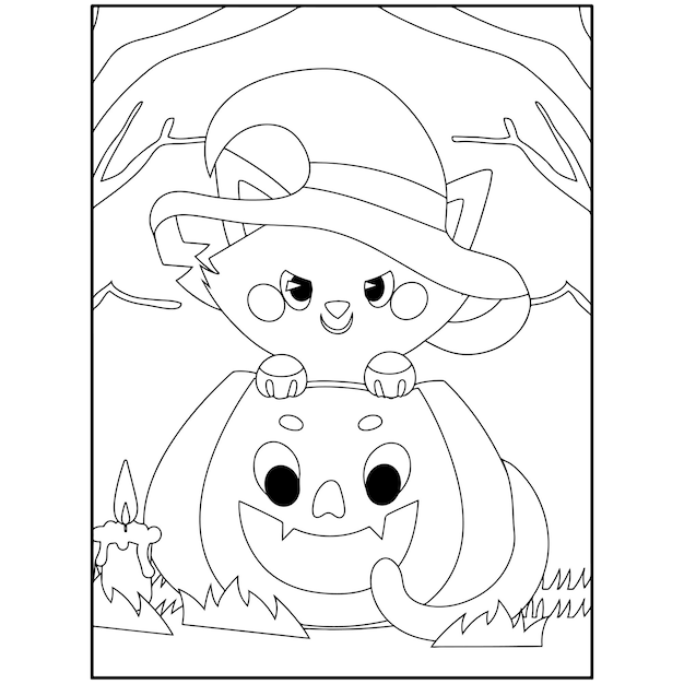 Desenhos para colorir de halloween para crianças