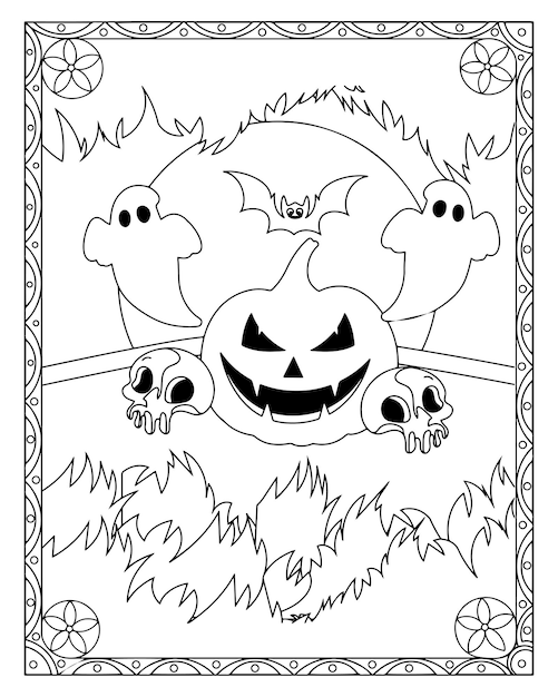 Desenhos para colorir de halloween para crianças