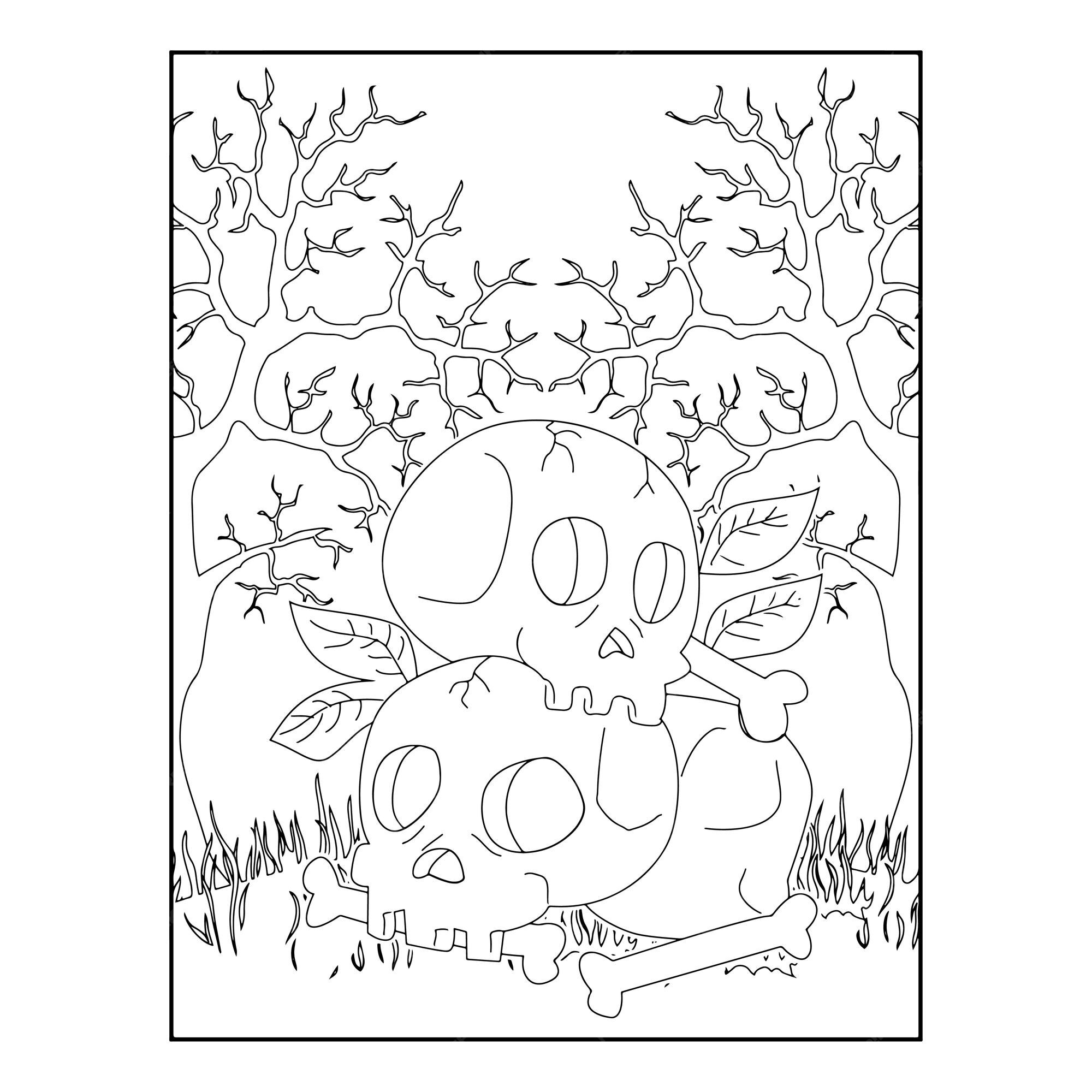 Desenhos para colorir de Dia das Bruxas gratuitos para crianças - Dia das  Bruxas - Coloring Pages for Adults