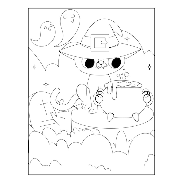 Desenhos para colorir de Halloween para crianças