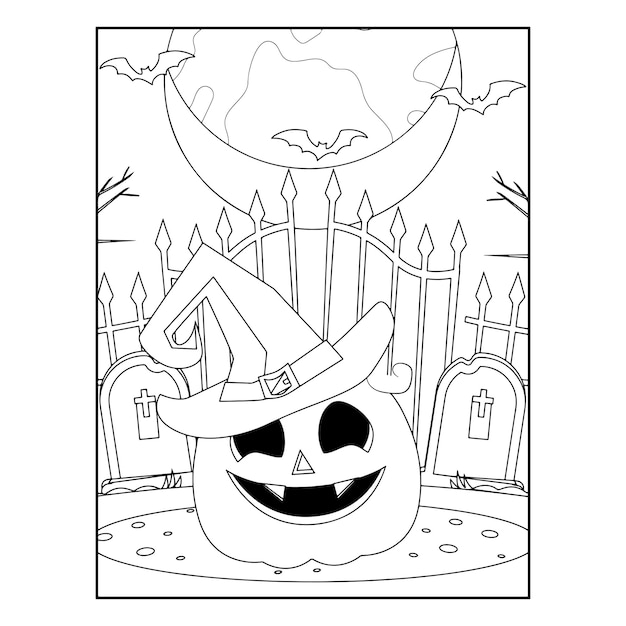 Desenhos para colorir de Halloween para crianças