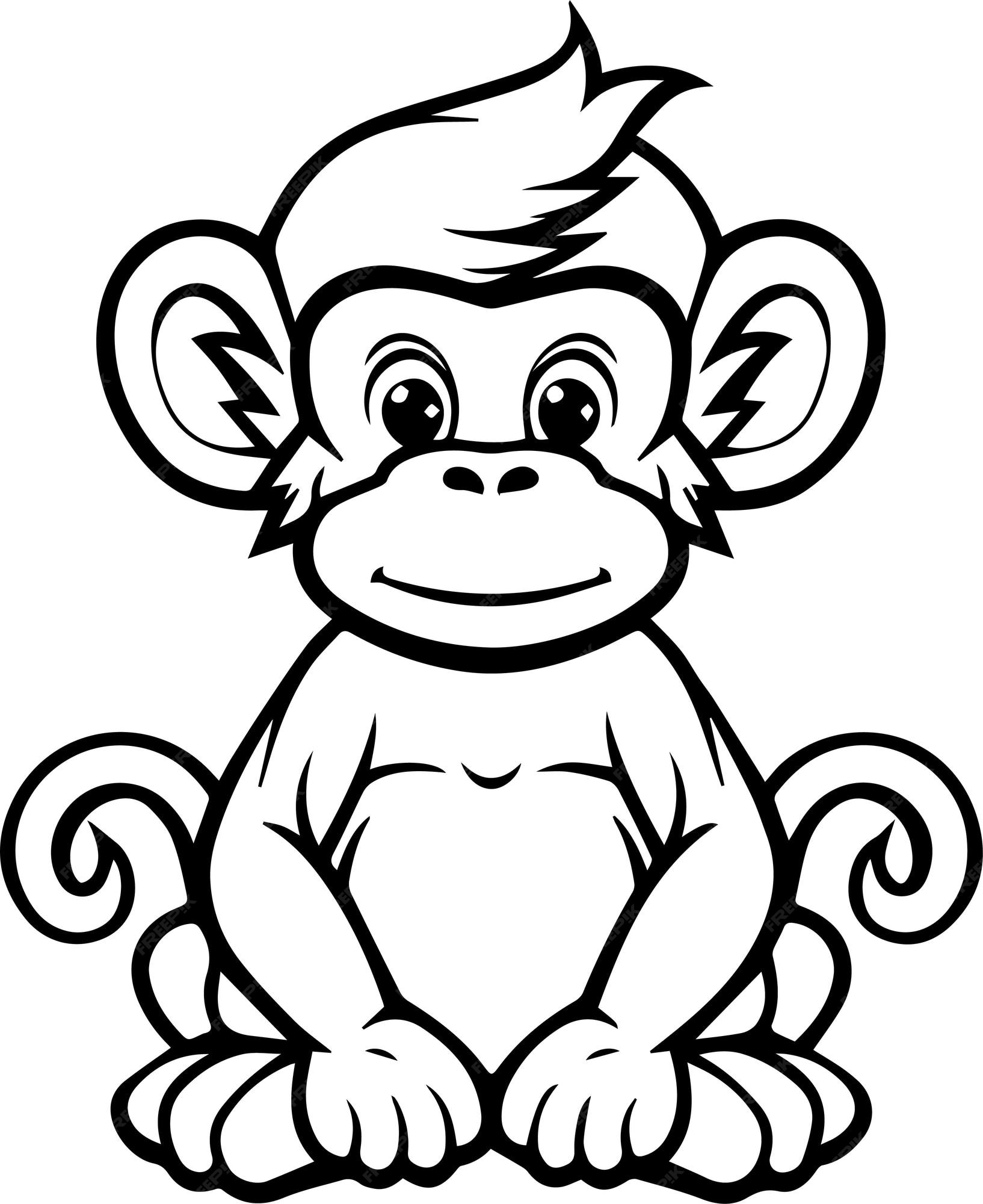 Desenhos para colorir de desenho de um macaco para colorir online  