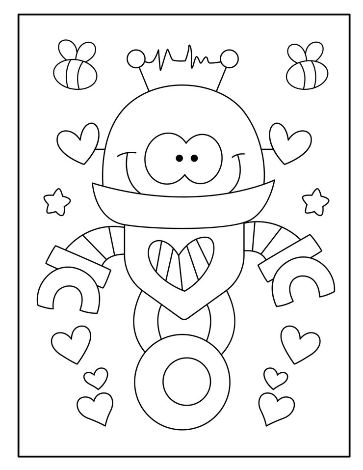 Vetor desenhos para colorir do dia dos namorados para crianças