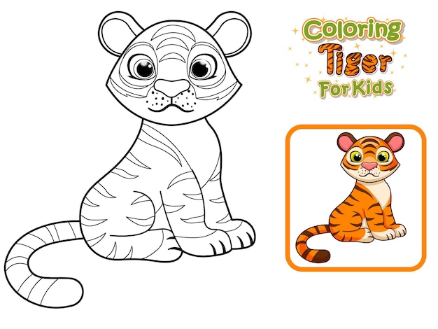 Vetores de Animal Zoológico Para Crianças Colorindo Livro Tigre Engraçado  Em Um Estilo Desenho Animado Traço Os Pontos E Colorir A Imagem e mais  imagens de Beleza - iStock