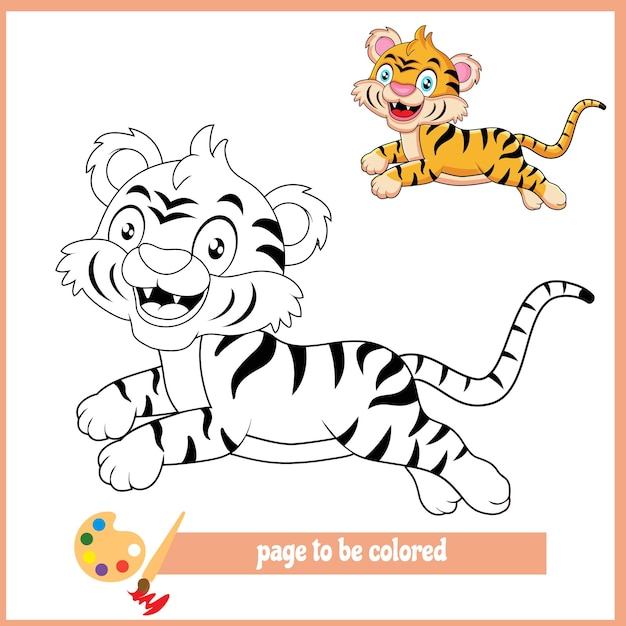Desenhos para colorir tigre 2