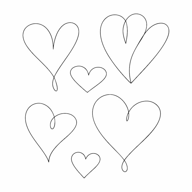 Desenhos simples de coração