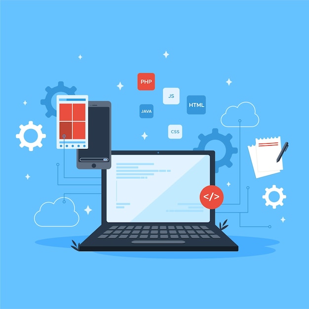 Desenvolvimento de aplicativo de tecnologia para laptop