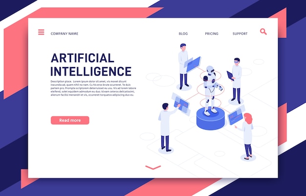 Desenvolvimento de inteligência artificial. Fabricação de ciborgues, futuro da robótica e robô biônico.
