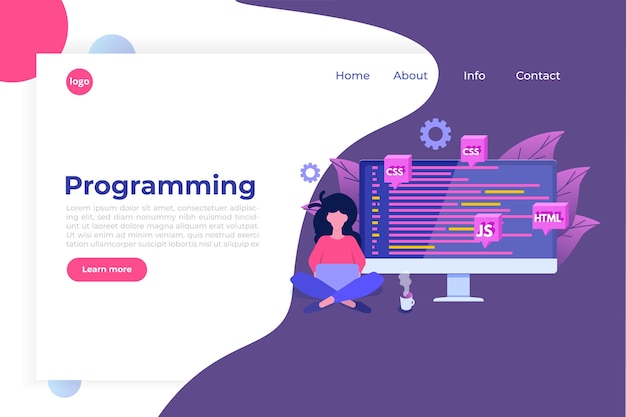 Desenvolvimento de software, programador no trabalho. Processamento de Big Data.