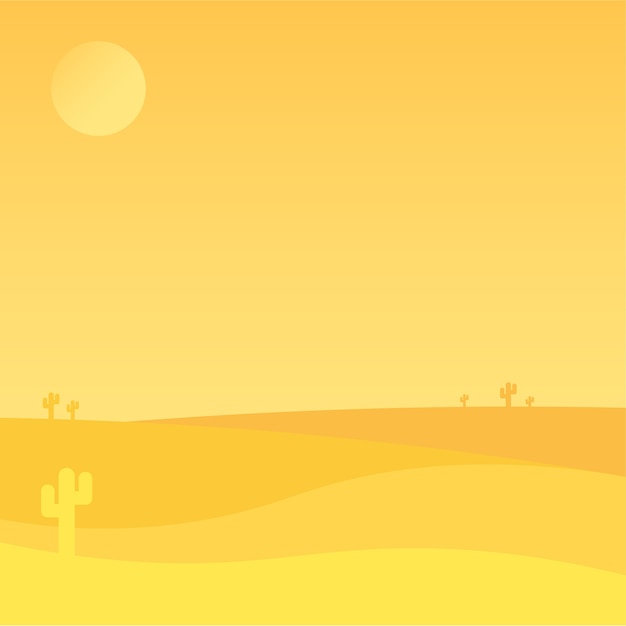 Desert yellow landscape banners natureza plano de fundo estilo