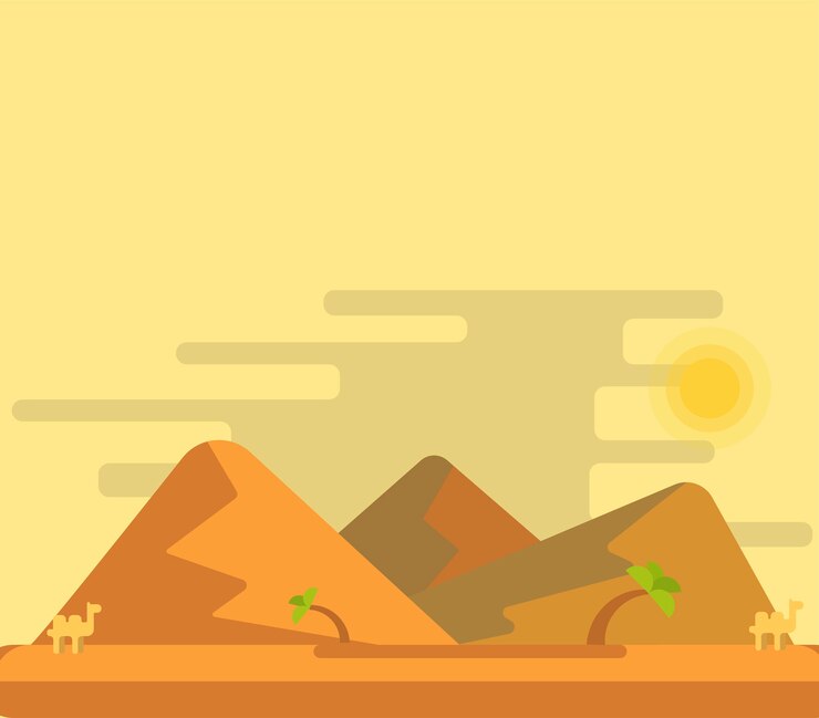 Vetor deserto com dunas ilustração vetorial de fundo