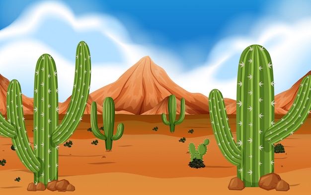 Deserto cacto desenhos animados imagem vetorial de stockgiu© 263679840