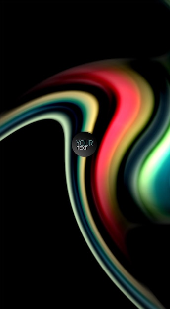 Desfoque linhas de onda de cor fundo abstrato Ilustração vetorial para apresentação de negócios de papel de parede de aplicativo ou banner da web