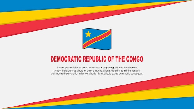 Design abstrato da bandeira da república democrática do congo