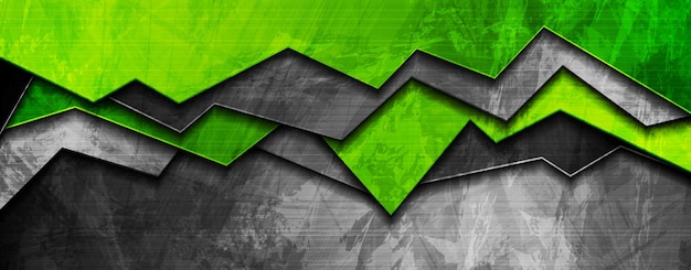 Vetor design abstrato de banner grunge verde brilhante