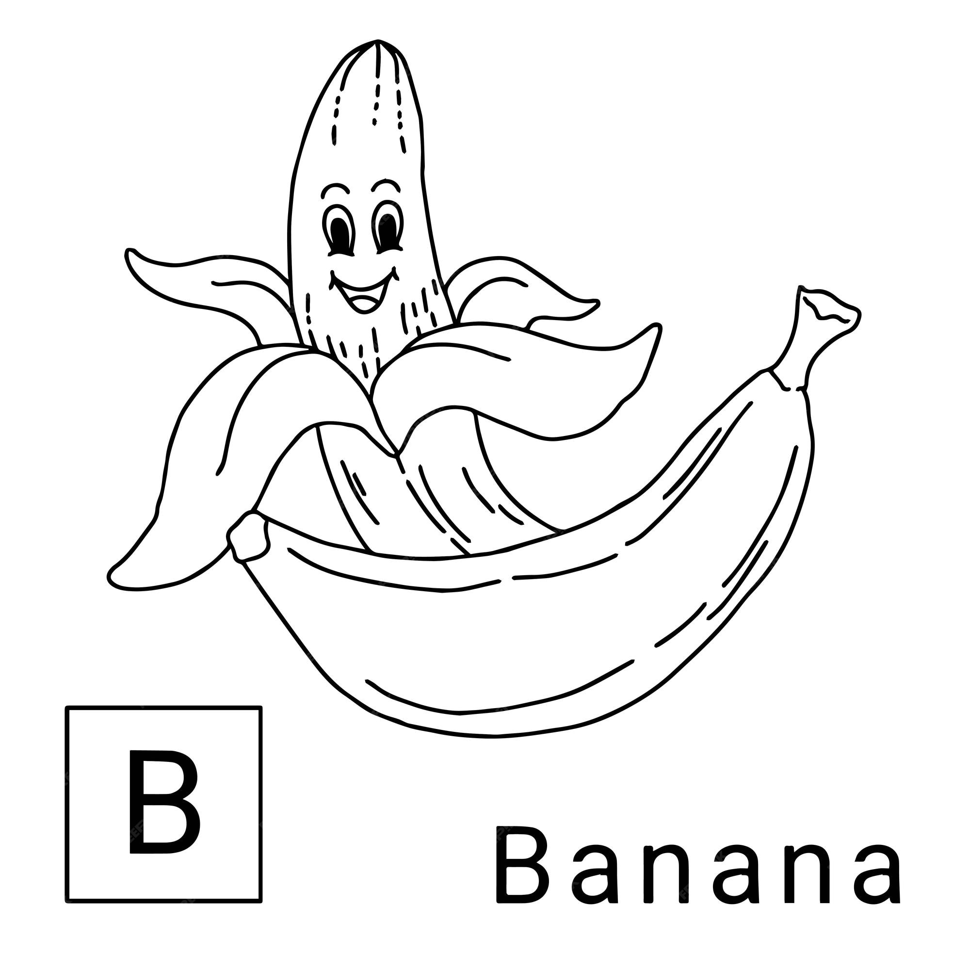 Desenho de personagem de frutas fofas para colorir para imprimir