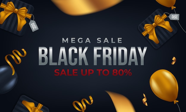 Design black friday mega venda até 80%