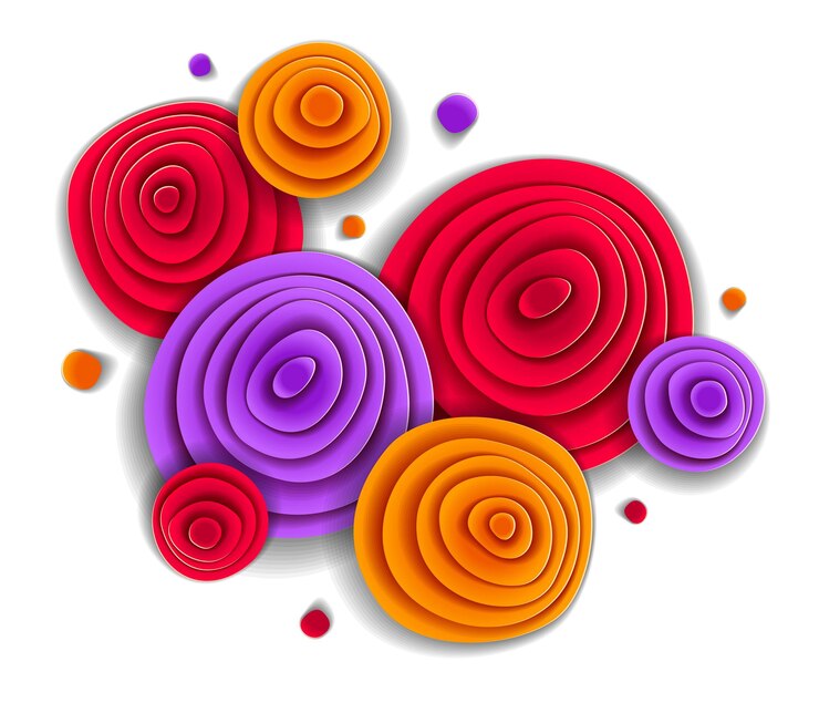 Vetor design com flores em estilo de corte de papel, ilustração vetorial floral. convite de casamento ou cartão romântico.