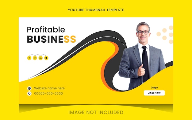 Design corporativo e moderno de miniaturas do YouTube