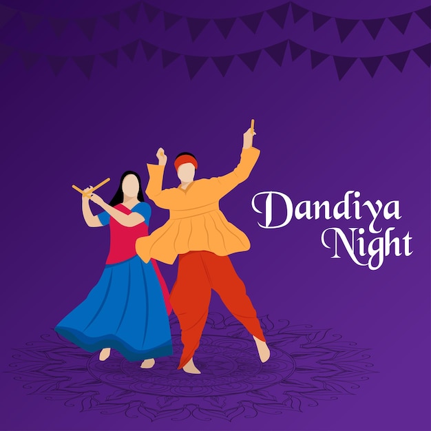 Design criativo dandiya night image art