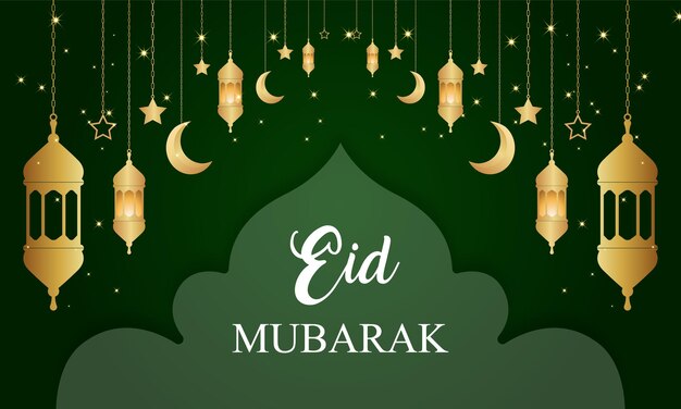Design criativo de banner eid mubarak