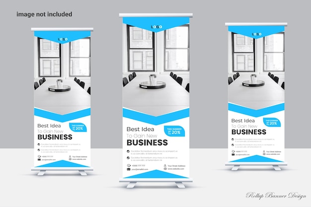 Design criativo de banners rolantes