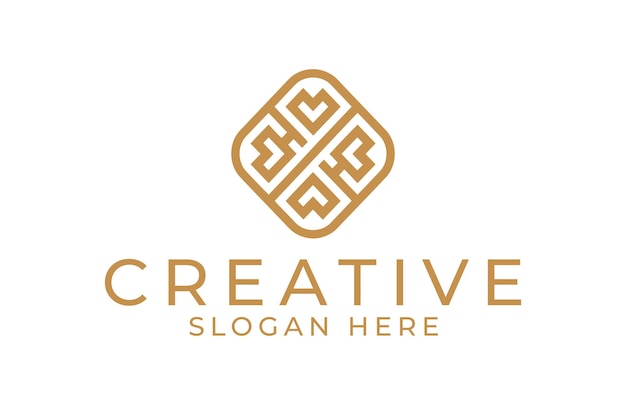 Design criativo de logotipo geométrico