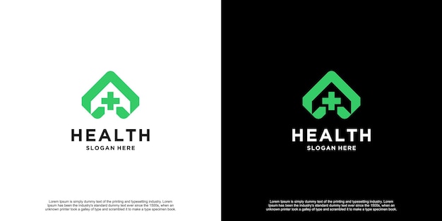 Vetor design criativo de logotipo médico minimalista