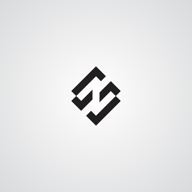 Vetor design criativo de logotipo moderno e simples com letras sn ns