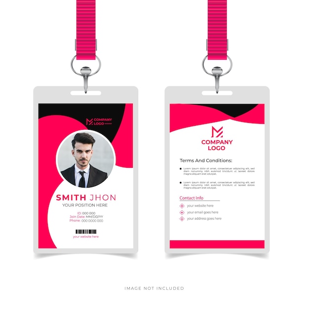design criativo de modelos de cartões de identificação