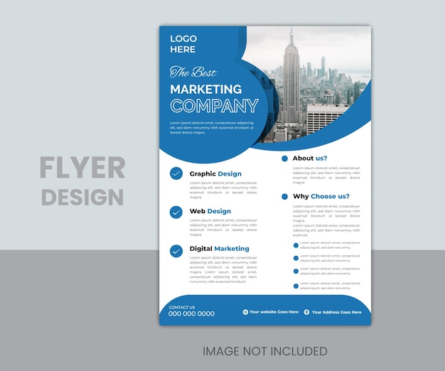 design criativo de panfletos de negócios