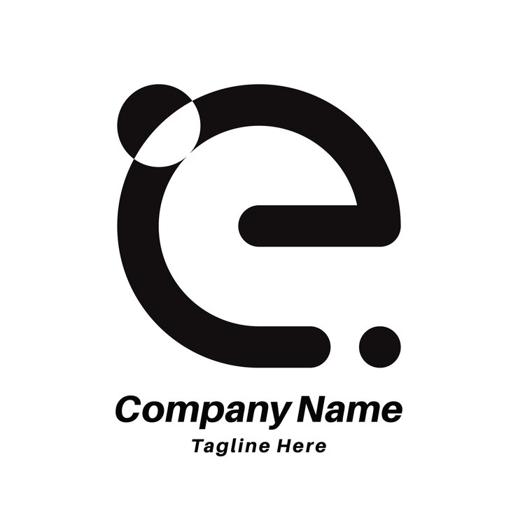 Vetor design criativo do logotipo da letra e