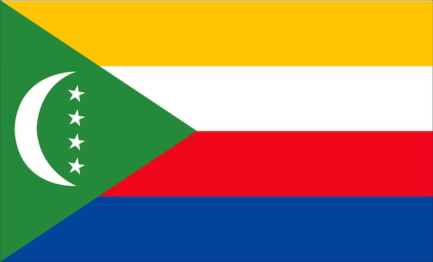 Vetor design da bandeira de comores