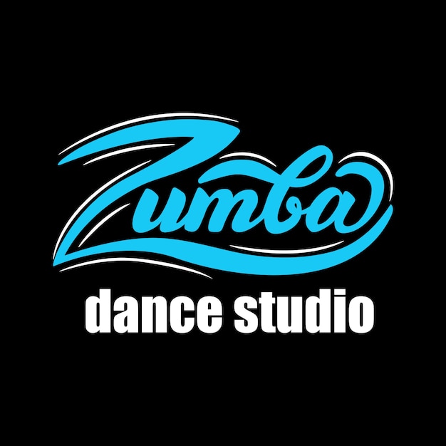 Design da bandeira do estúdio de dança zumba. ilustração do vetor.